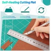 image:imageanezus Self Healing Sewing Mat 12inch x 18inch Rotary Cutting Mat Double Sided 5Ply Craft Cutting Board for Sewing Crafts Hobby Fabric Precision Scrapbooking ProjectGreen