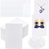 image:imageAnezus 100 Pcs Earring Display Cards with 200 Earring Backs and 100 SelfSealing Bags for Earrings Necklace amp Jewelry Display Kraft Color 35x24 InchesWhite