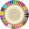 image:imageAnezus 100Pcs Craft Tassel Set  50 Tassels 25 Lobster Clasp Keychains 25 Rings for Acrylic Keychains Gold