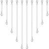 image:imageAnezus 10Pcs Necklace and Bracelet Extenders Silver Chain Extenders for Jewelry Making Assorted SizesSilver