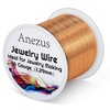 image:imageAnezus 16 Gauge Jewelry Wire 11 Yards Craft Wire Tarnish Resistant Copper Wire for Jewelry Making Wire Wrapping and CraftingSilverCopper