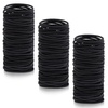 image:imageAnezus 250 Pcs Black Elastics Small Hair Ties Elastics Small Hair Rubber Bands Accessories Ponytail Holders for Women Girls Baby Toddlers Men with Thick Straight Curly Hair 3 mm