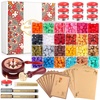image:imageAnezus 754pcs Sealing Kit with Wax Beads Stamp Warmer Vintage Envelopes Metallic Pen for Letter Sealing Invitations Crafts