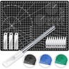 image:imageAnezus Craft Knife Precision Cutter and Self Healing Cutting Craft Mat Hobby Knife Set with 30 PCS Knife for Art Hobby Craft Scrapbooking StencilC Black