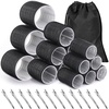 image:imageAnezus SelfGrip Rollers Set  60 Pcs Multicolored Curlers and Clips for HairstylingBlack