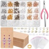 image:imageEarrings Hooks for Jewelry Making Anezus 2000Pcs Earring Making Supplies Kit with Fish Hook Earrings Earring Cards Jewelry Plier Earring Backs and Jump Ring for Jewelry Making and Earring Repair