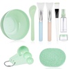 image:imageFace Mask Mixing Bowl Set Anezus 11 Pcs DIY Facemask Mixing Tool Kit with Facial Mask Bowl Stick Spatula Silicone Brush Spray Bottle Puff Soaking Bottle Gauges