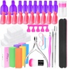image:imageGel Polish Remover Kit Anezus 1045pcs Gel Nail Polish Remover Tools with Nail Clips Nail Wipes Cuticle Pusher and Cutter Nail Buffer and Files for Acetone Acrylic Nail Remover