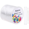 image:imageStretchy String for Bracelets Anezus Elastic String Jewelry Bead Cord with 2pcs Large Eye Beading Needles for Seed Beads Pony Beads Clay Beads Bracelets Necklace and Jewelry Making BlackWhite