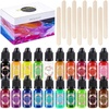 image:imageanezus 20 Colors Epoxy Resin Color Pigment Epoxy Resin Pigment Liquid Dye Resin Ink UV Resin Colorant for Epoxy Resin Jewelry Making Supplies