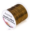 image:imageanezus 20 Gauge Jewelry Wire 28 Yards Craft Wire Tarnish Resistant Copper Beading Wire for Jewelry Making Supplies and CraftingAntique BronzeAntique Bronze