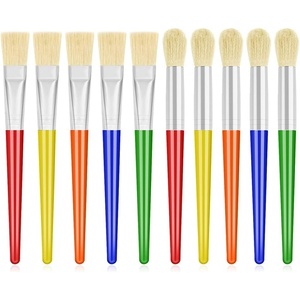 image:image10Pcs Paint Brushes for Kids Anezus Kids Paint Brushes Toddler Large Chubby Brushes Round and Flat Preschool Painting Brushes for Washable Paint Acrylic Paint