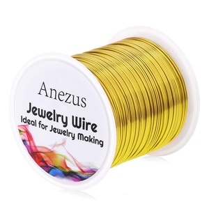 image:image22 Gauge Jewelry Wire Anezus Craft Wire Tarnish Resistant Copper Beading Wire for Jewelry Making Supplies and Crafting Copper 49 Yards45 MetersGold