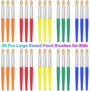 image:image30Pcs Paint Brushes Anezus Round Paint Brushes for Kids Classroom Toddlers Paint Brush Set for Touch Up Preschool Daycare Washable Acrylic Paint Pumpkin PaintingRound