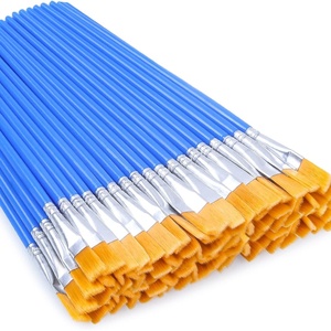 image:image50 Pcs Flat Paint Brushes for Touch Up Anezus Small Paint Brushes for Classroom Craft Brushes for Acrylic Watercolor Face Paintingflat