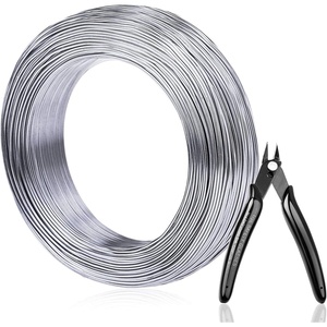image:imageAluminum Wire Anezus 18 Gauge 328 FT Metal Wire Bendable Sculpting Aluminum Line 1mm for Crafts Jewelry Making Beading Floral Silveraluminum wire with cutter18 gauge