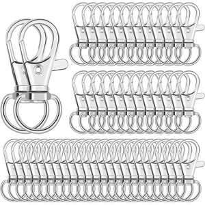 image:imageAnezus 100Pcs Key Chain Clip Hooks Swivel Lanyard Snap Hook Keychain Hooks for Lanyard Key Rings Crafting