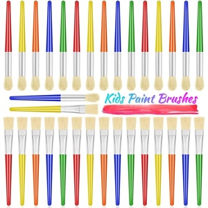 image:imageAnezus 30 Kids Paint Brushes Set with Jumbo Round Watercolor and Large Flat Craft Brushes