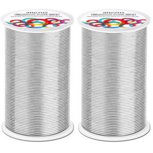 image:imageAnezus Bendable Craft Metal Wire  540 Feet 18 Gauge Flexible Beading Wire for Wreath Making Jewelry Making Floral Silver 1mm18 Gauge1 mm Pack of 2