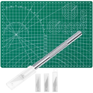 image:imageAnezus Craft Knife Precision Cutter and Self Healing Cutting Craft Mat Hobby Knife Set with 30 PCS Knife for Art Hobby Craft Scrapbooking StencilAgreen
