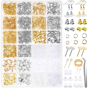 image:imageAnezus Earring Making Kit with Earring Hooks Findings Earring Backs Posts Jump Rings for Jewelry Making Supplies 2320Pcs