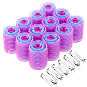 image:imageAnezus SelfGrip Rollers Set  60 Pcs Multicolored Curlers and Clips for HairstylingMulticolored