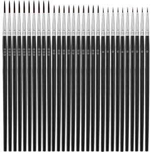 image:imageAnezus Tiny Detail Paint Brushes 30 Pcs Fine Paint Brushes Set with 3 Size 000000 Liner Brush for Miniature 40k Model Crafts Watercolor Acrylics Oil