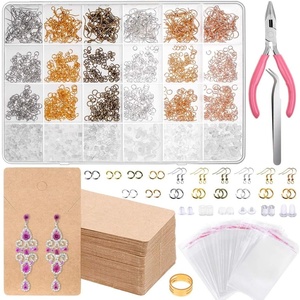 image:imageEarrings Hooks for Jewelry Making Anezus 2000Pcs Earring Making Supplies Kit with Fish Hook Earrings Earring Cards Jewelry Plier Earring Backs and Jump Ring for Jewelry Making and Earring Repair