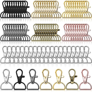image:imageKey Chain Clip Hook Anezus D Ring Clip Keychain Lanyard Swivel Snap Hooks Clip on Key Ring for Crafts and Purse Hardware 34 inchMulticolors