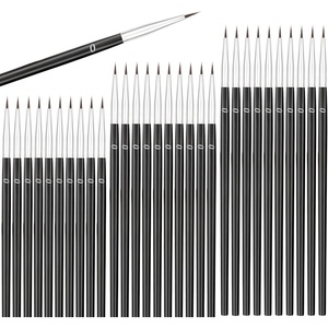 image:imageMiniature Detail Paint Brushes Anezus 30 Pcs Paintbrushes Small Watercolor Artists Paint Brushes for Acrylics Oil Model Craft Nail Detail Painting Size 000