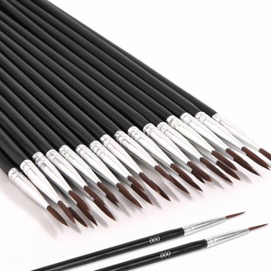 image:imageMiniature Detail Paint Brushes Anezus 30 Pcs Paintbrushes Small Watercolor Artists Paint Brushes for Acrylics Oil Model Craft Nail Detail Painting Size 00000