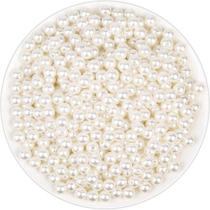 image:imagePearl Beads for Craft Anezus 200pcs Ivory Faux Fake Pearls 12 MM Sew on Pearl Beads with Holes for Jewelry Making Bracelets Necklaces Hairs Crafts Decoration and Vase Filler8 MM