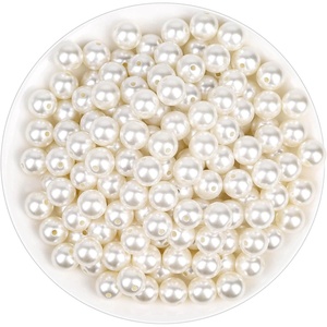 image:imagePearl Beads for Craft Anezus 200pcs Ivory Faux Fake Pearls 12 MM Sew on Pearl Beads with Holes for Jewelry Making Bracelets Necklaces Hairs Crafts Decoration and Vase Filler12 MM