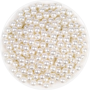 image:imagePearl Beads for Craft Anezus 200pcs Ivory Faux Fake Pearls 12 MM Sew on Pearl Beads with Holes for Jewelry Making Bracelets Necklaces Hairs Crafts Decoration and Vase Filler10 MM
