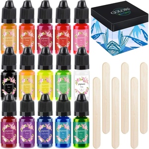 image:imageanezus 15 Colors Epoxy Resin Color Pigment Resin Pigment Liquid Resin Ink Epoxy UV Resin Dye Resin Colorant for Epoxy Resin Jewelry Making Supplies