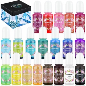 image:imageanezus 20 Colors Resin Color Pigment Resin Pigment Liquid Dye Resin Ink Epoxy Resin Colorant for Resin Jewelry Making Supplies