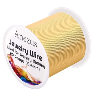 image:imageanezus 20 Gauge Jewelry Wire 28 Yards Craft Wire Tarnish Resistant Copper Beading Wire for Jewelry Making Supplies and CraftingAntique BronzeKC Gold