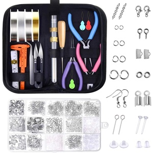 image:imageanezus Jewelry Making Tools Kit Jewelry Making Supplies Wire Wrapping Kit with Beading Needles Jewelry Pliers Elastic String and Earring Findings for Jewelry Necklace Repair