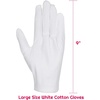 image:image6 Pairs White Cotton Gloves for Dry Hands Eczema SPA Moisturizing Work Glove Liners for Serving Costume InspectionLarge