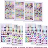 image:imageAnezus 1126Pcs Rhinestone Stickers SelfAdhesive Bling Craft Jewels Crystal Gem Stickers for Nail Body Makeup Festival Assorted Sizes and Shapes 10 Sheets