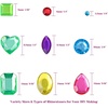image:imageAnezus 1126Pcs Rhinestone Stickers SelfAdhesive Bling Craft Jewels Crystal Gem Stickers for Nail Body Makeup Festival Assorted Sizes and Shapes 10 Sheets