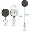image:imageAnezus 2 Pack Retractable Badge Holder Badge Reels Clip Retractable Keychain Heavy Duty ID Badge Holder Retractable with Belt Clip Key Ring for Name Card Keycard