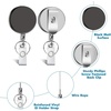 image:imageAnezus 2 Pack Retractable Badge Holder Badge Reels Clip Retractable Keychain Heavy Duty ID Badge Holder Retractable with Belt Clip Key Ring for Name Card Keycard