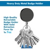 image:imageAnezus 2 Pack Retractable Badge Holder Badge Reels Clip Retractable Keychain Heavy Duty ID Badge Holder Retractable with Belt Clip Key Ring for Name Card Keycard