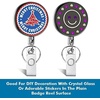 image:imageAnezus 2 Pack Retractable Badge Holder Badge Reels Clip Retractable Keychain Heavy Duty ID Badge Holder Retractable with Belt Clip Key Ring for Name Card Keycard