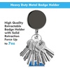 image:imageAnezus 2 Pack Retractable Badge Holder Retractable Keychain Heavy Duty ID Card Badge Holder Retractable Reel Clip with Key Ring Belt Clip for Name Card Keycard