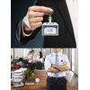 image:imageAnezus 2 Pack Retractable Badge Holder Retractable Keychain Heavy Duty ID Card Badge Holder Retractable Reel Clip with Key Ring Belt Clip for Name Card Keycard