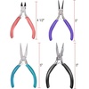 image:imageAnezus 4Pcs Jewelry Pliers Tool Set Includes Needle Nose Pliers Round Nose Pliers Wire Cutters and Bent Nose Pliers for Jewelry Beading Repair Making Supplies
