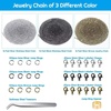 image:imageJewelry Chains for Making Jewelry Anezus 48 Feet Stainless Steel Silver Bronze and Black Chains with Jump Rings and Lobster Clasps for Jewelry Necklace and Bracelet Making 20 mm