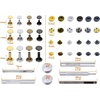 image:imageSnap Buttons and Leather Rivets Anezus 120 Set Leather Snap Fasteners Kit and 240 Sets Leather Rivets with Setting Tools for Leather Craft Repairs Decoration